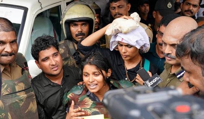 Chaos reigns at Sabarimala as protesters block women