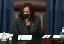 Senate OKs fast-track of COVID aid, Harris casts tie-breaker