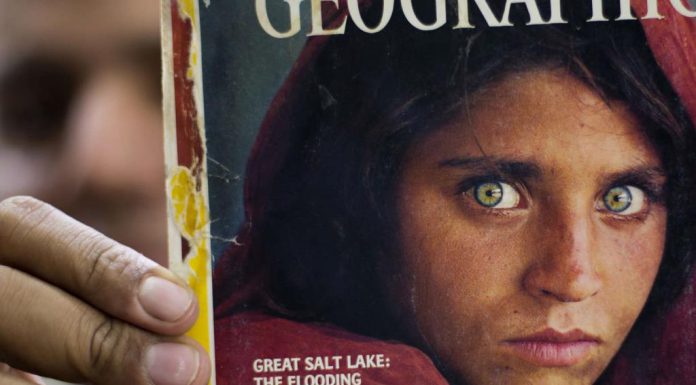 Afghan girl from famous cover portrait is evacuated to Italy