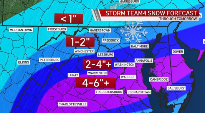 Snow on the Way: 2-6 Inches Expected in DC Area